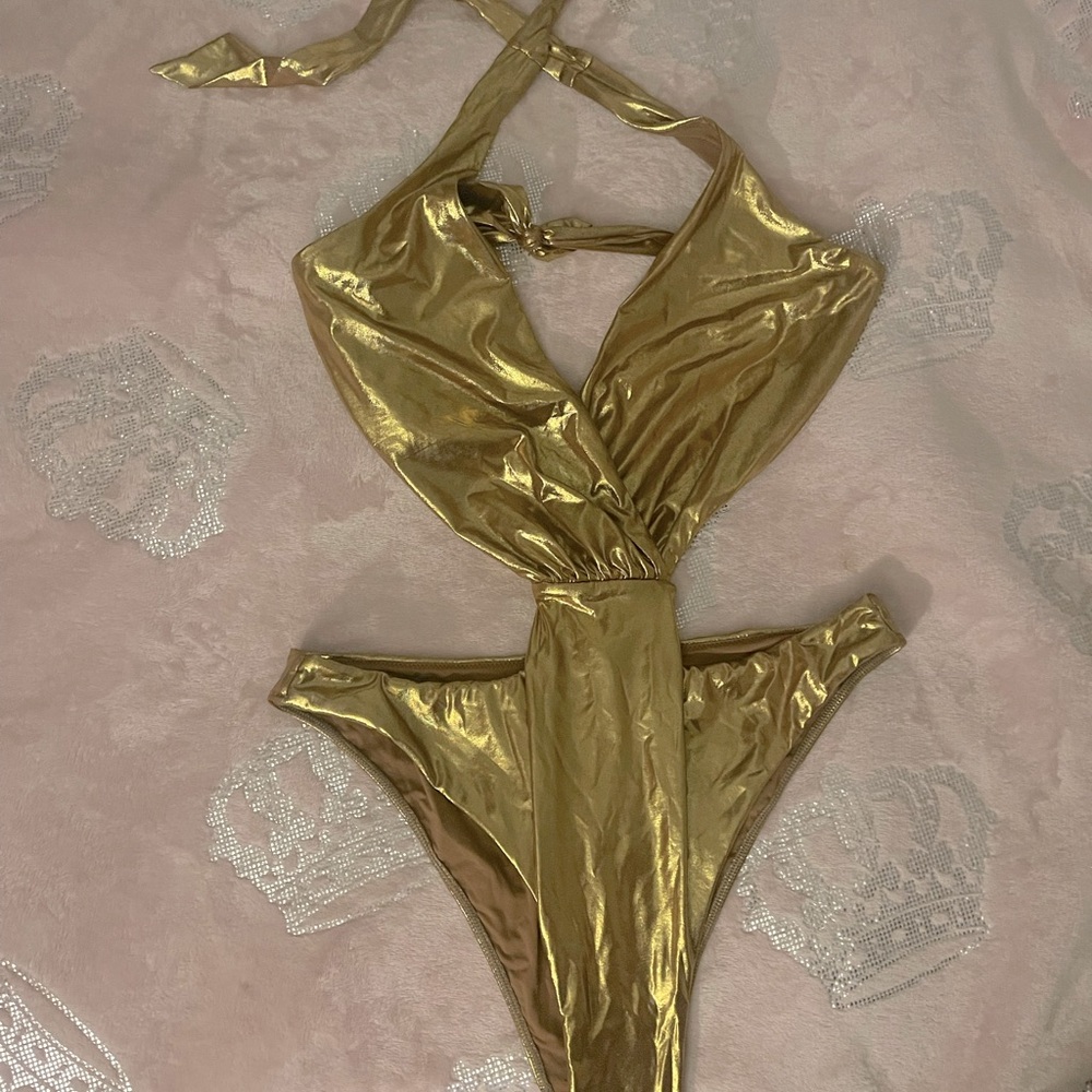 Gold/Nude bathing suit